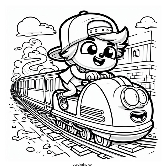 Subway Surfers Coloring Page Jake Racing Tricky