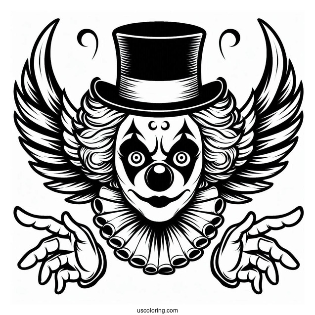 Outline of Spooky Clown