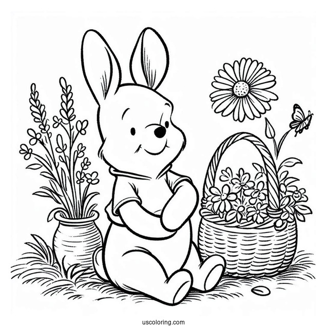Winnie The Pooh Rabbit Coloring Sheet