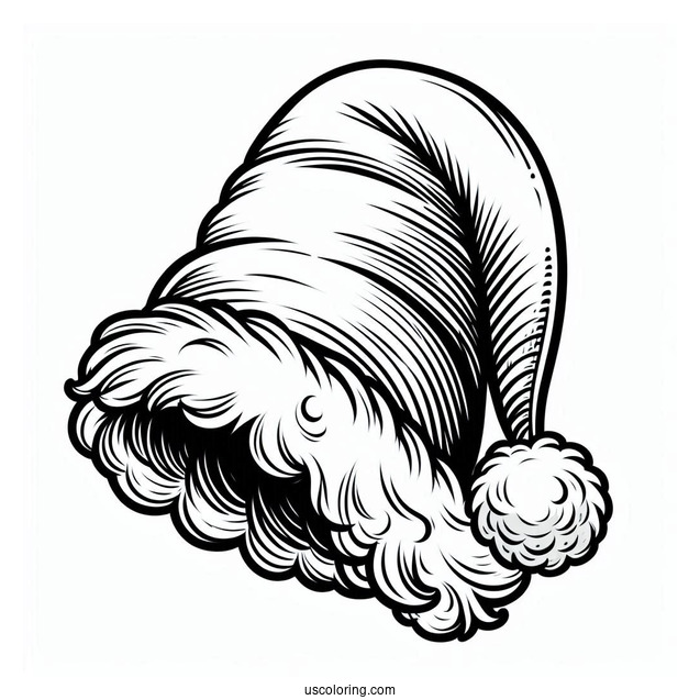 Santas Hat Coloring Page