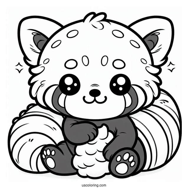 Adorable Kawaii Red Panda