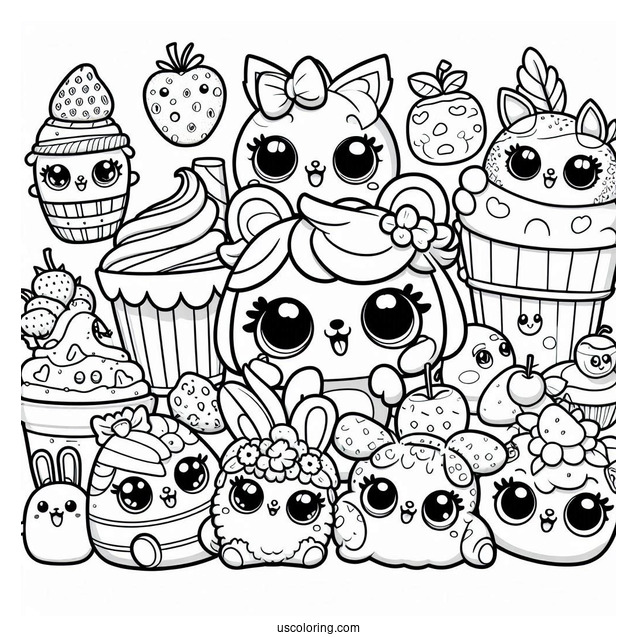 Coloring Page Of All The Shopkins