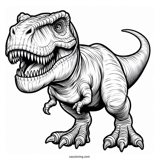 Front Facing View Of T-Rex Showing Teeth