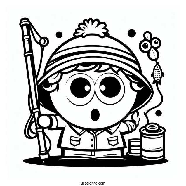 Easy Kyle Broflovski South Park Coloring Page For Kids