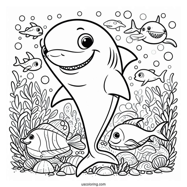 Shark Coloring Page Of Shark Tale Lenny