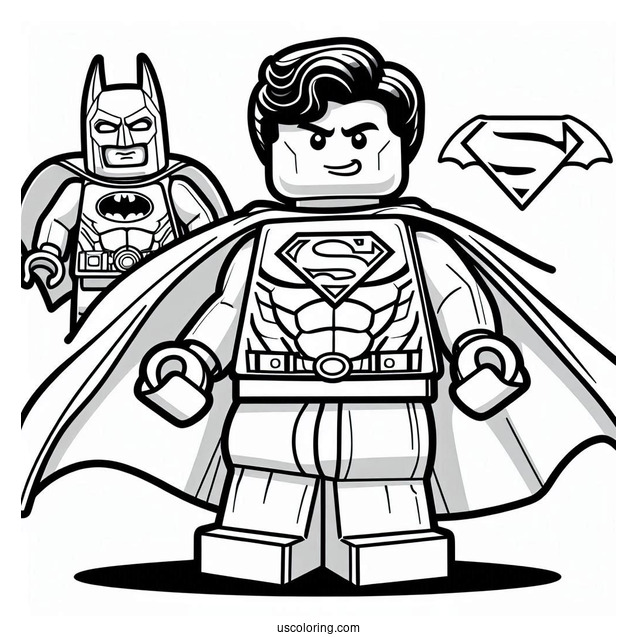 Lego Superman And Batman Coloring Sheet