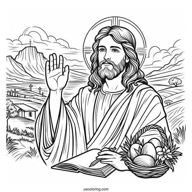 Jesus Christ Coloring For Kids
