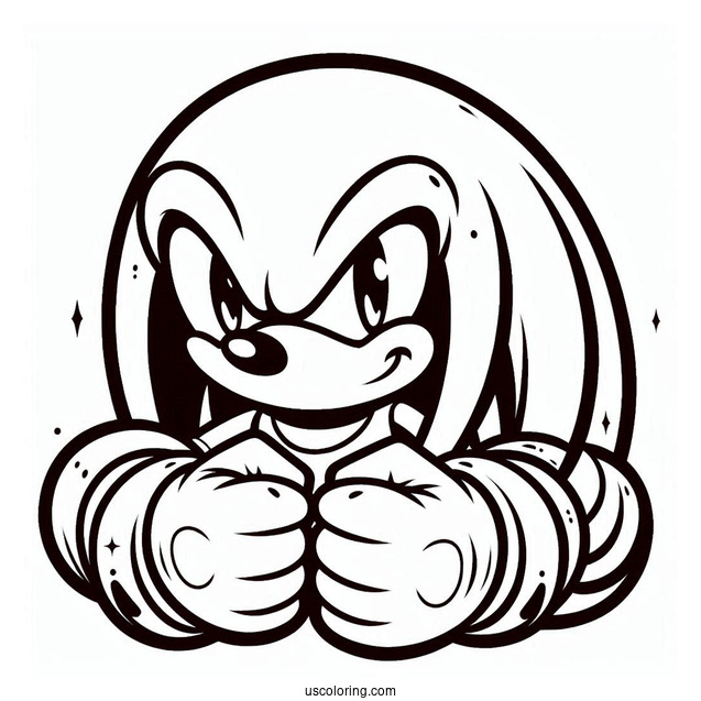 Coloring Page Of Knuckles