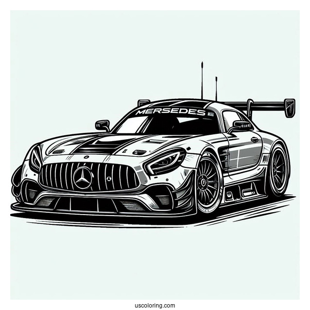 Mercedes Sports Car To Color