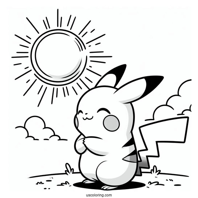 Cute Pikachu Standing Under The Sun