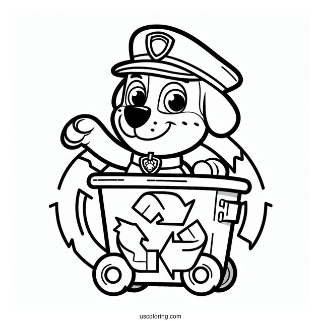 Recycling Rocky Character From Paw Patrol