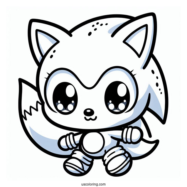 Cute Baby Sonic Cartoon To Color