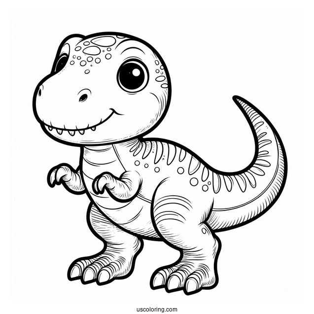 T-Rex With Little Arms To Color
