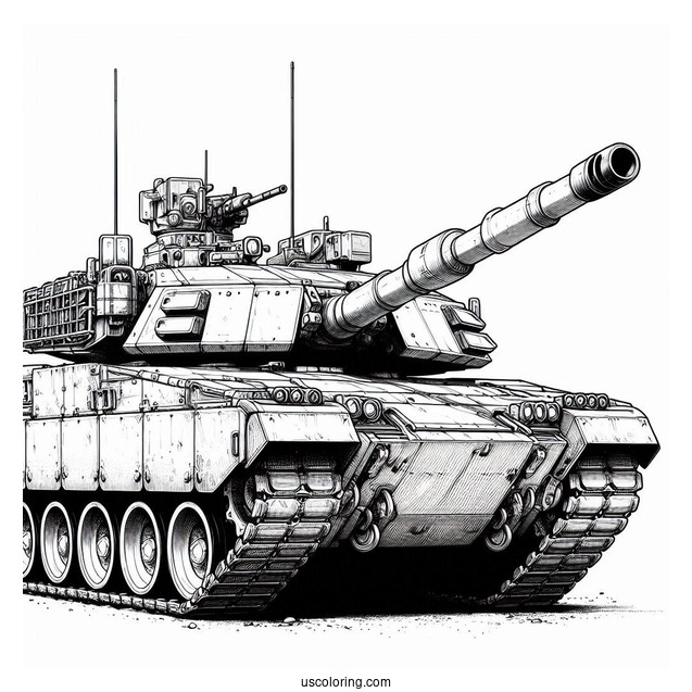 Front View Of Merkava 4 Tank
