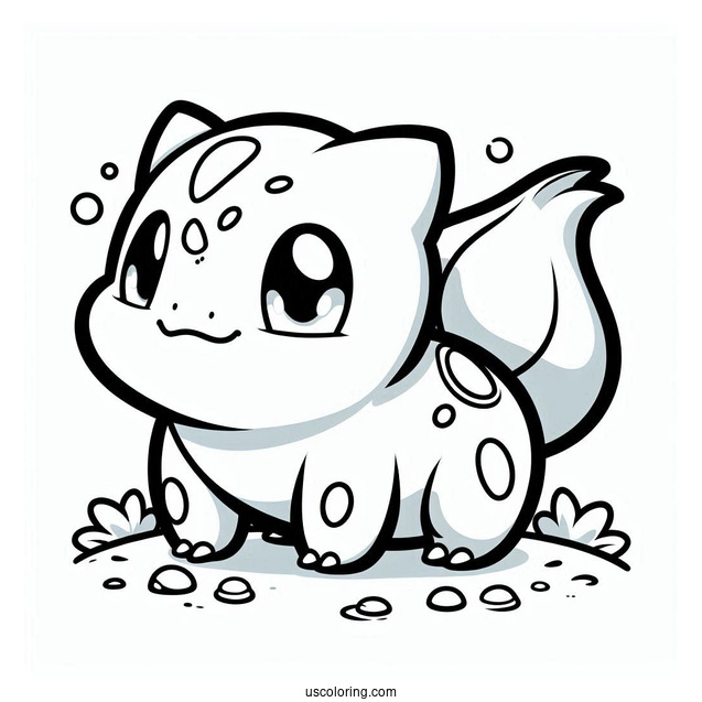 Easy Bulbasaur Coloring Page For Preschoolers