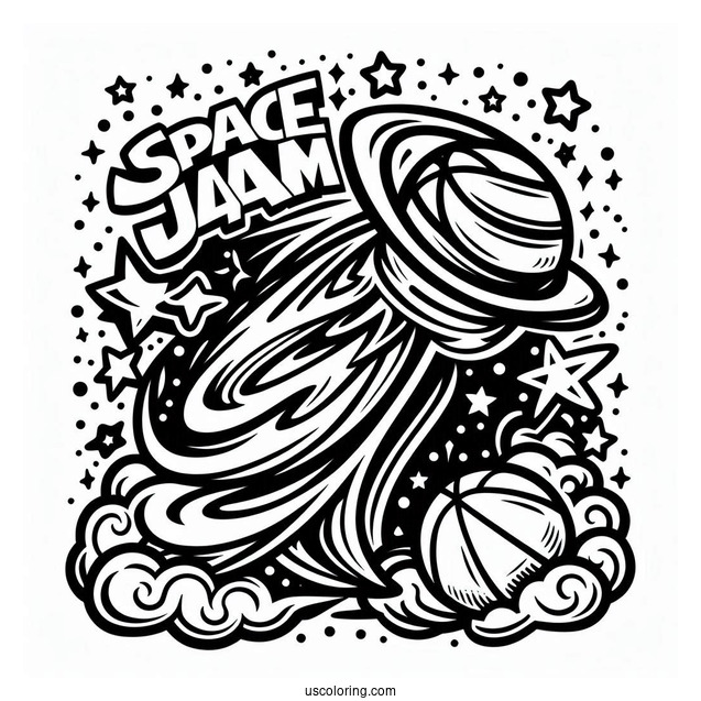 Space Jam Logo Coloring Page