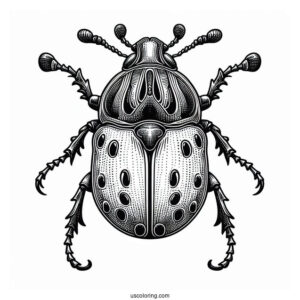 Goliath Beetle Coloring Page