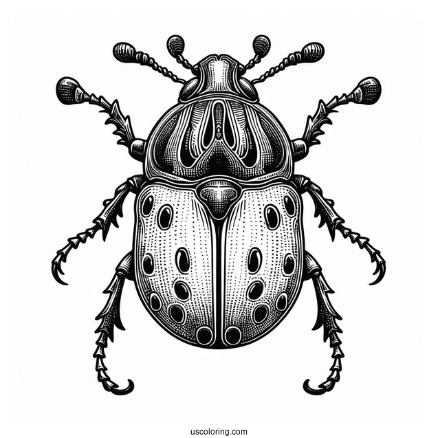 Goliath Beetle Coloring Page