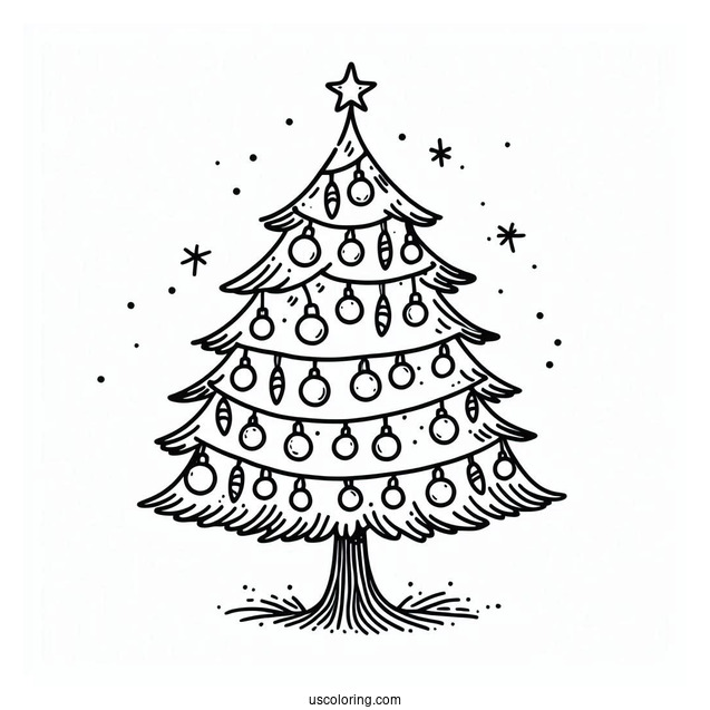 Christmas Lights In The Shape Of a Tree