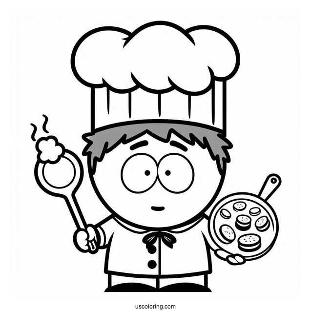 South Park Coloring Page Chef For Preschoolers