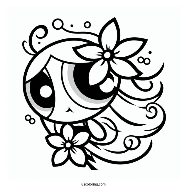 Blossom Coloring Page For Kids
