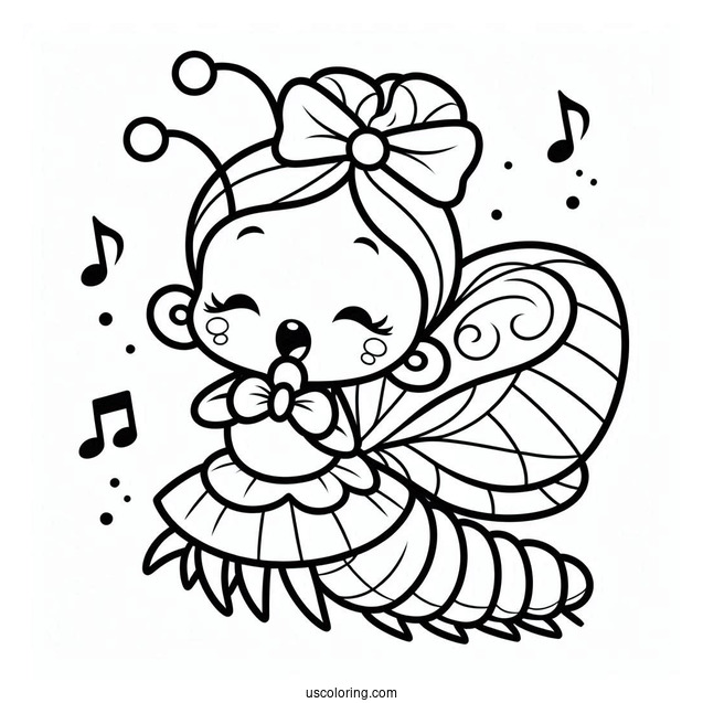 Sing Coloring Page Of Miss Crawly Sing Outline