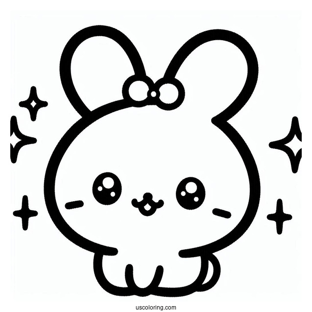 Pompompurin With Ear Up Coloring Page For Preschoolers