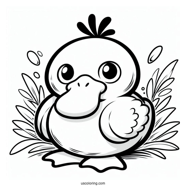 Psyduck Coloring Page And Natu