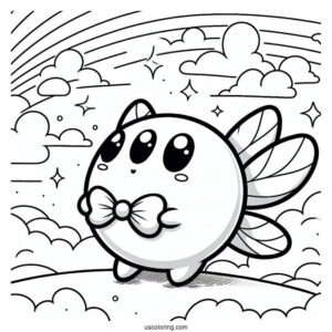 Fly Shy Guy Coloring Page In The Sky