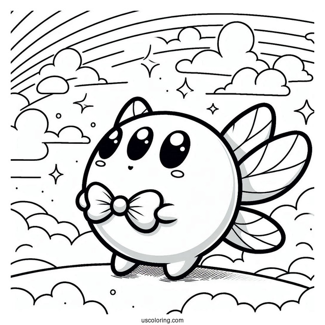 Fly Shy Guy Coloring Page In The Sky