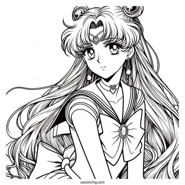 Sailor Jupiter Iconic Pose Coloring In