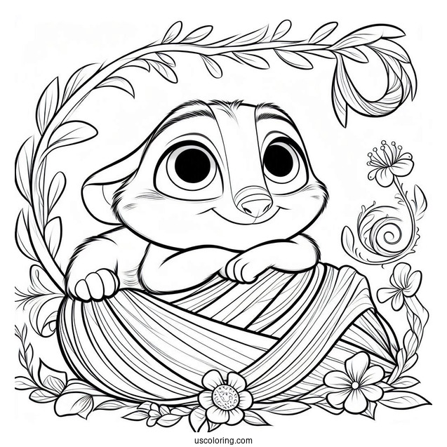 Coloring Sheet Of Pascal From Frozen