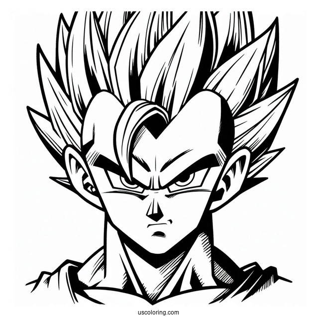 Super Saiyan Vegeta From Dragon Ball Z To Color