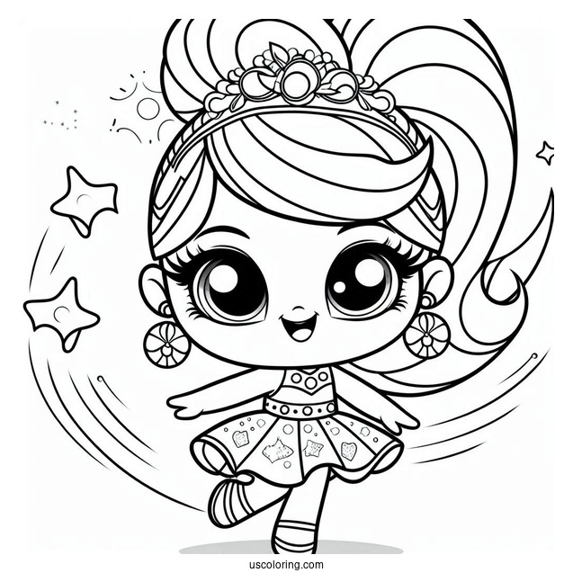 Shimmer And Shine Coloring Page Of Smiling And Dancing For Preschoolers