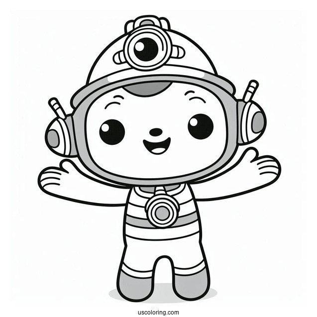 Octonauts Coloring Page Of Paani With Open Arms For Preschoolers
