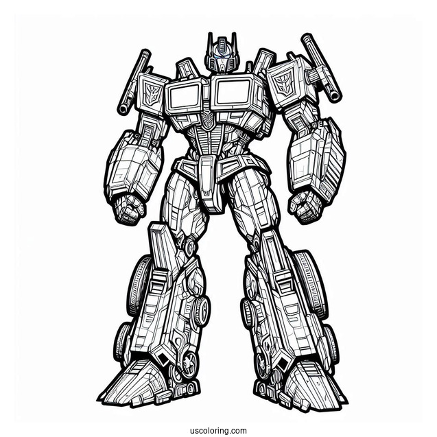 Optimus Prime Coloring Page In Planet Cybertron