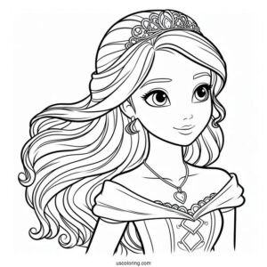 Princess Coloring Page Of Teenage Sofia The First