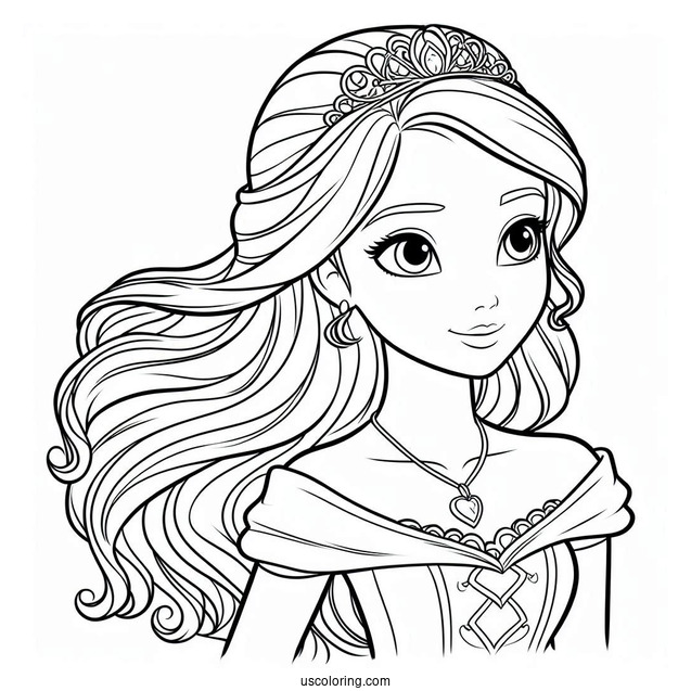 Princess Coloring Page Of Teenage Sofia The First