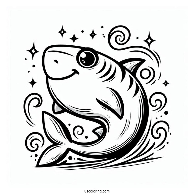 Shark Coloring Page Of Shark Tale Lenny