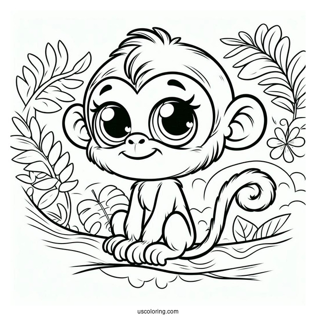 Funny Monkey From Jungle Book Coloring Page Of For Kids