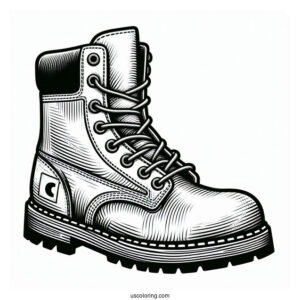 Carhartt Boot Coloring In FOr Kids