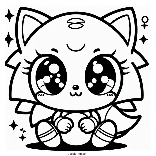 Kawaii Baby Sonic Coloring Page For Kids