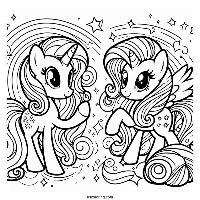Detailed My Little Pony Friendship Is Magic Coloring Sheet