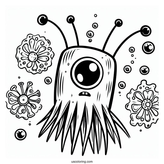 Plankton From SpongeBob SquarePants To Color