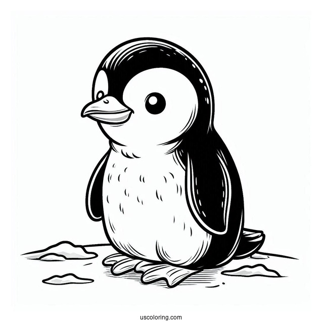 Chinstrap Penguin Coloring Page For Kids