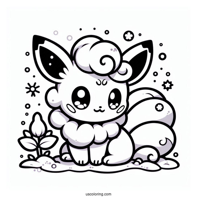 Kawaii Alolan Vulpix In The Snow