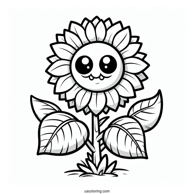 Coloring Page Of Plants Vs Zombies Sunflower