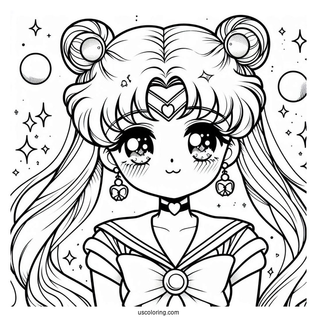 Kawaii Sailor Venus Coloring Page