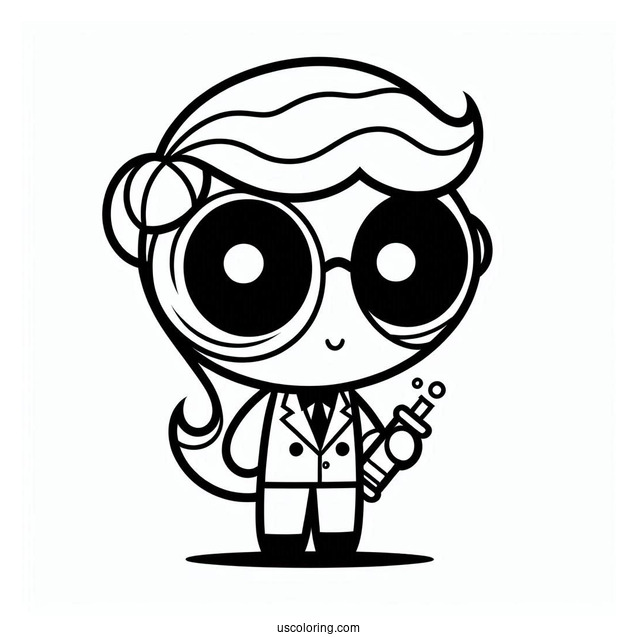 Professor Utonium Character Coloring Sheet