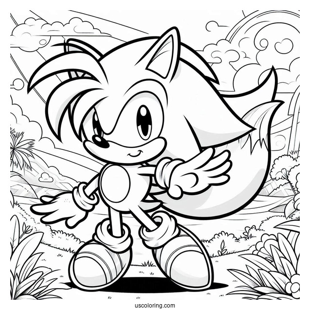 Miles _Tails_ Prower Coloring Sheet